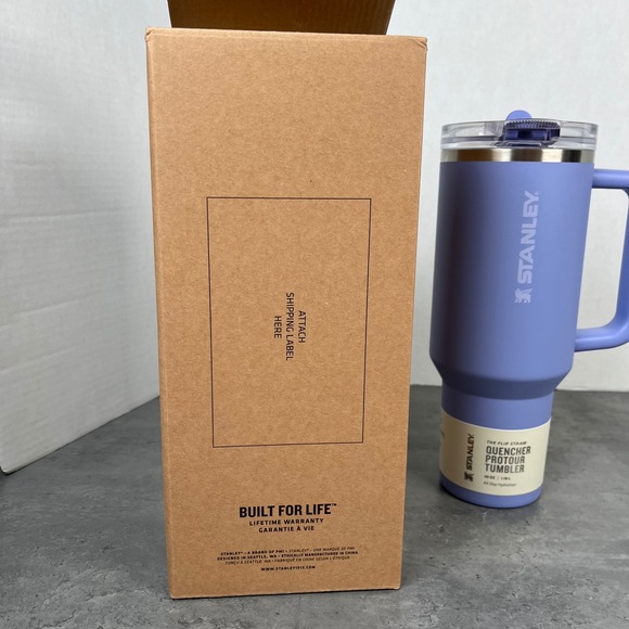 NEW Stanley Quencher Tumbler 40oz Hydrangea Purple Insulated Cup Handle & Straw - Picture 10 of 14